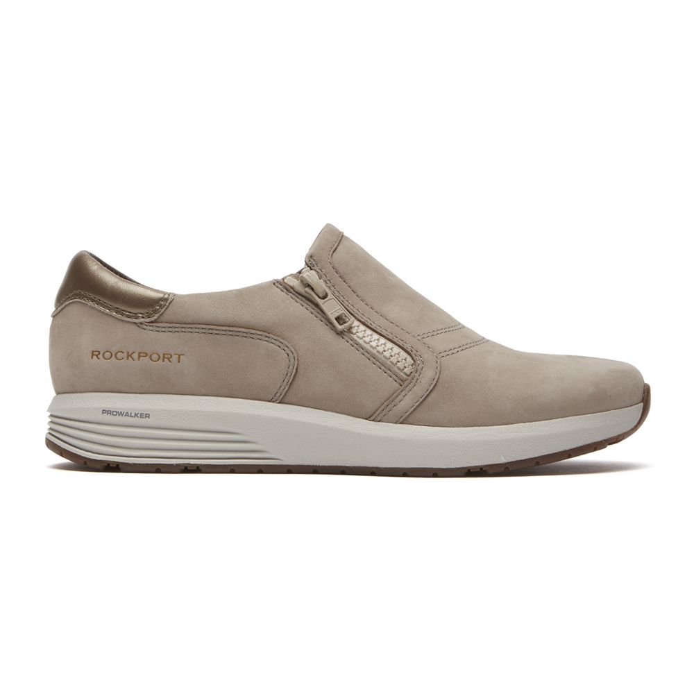 Rockport Women's Trustride Prowalker Slip-On Sneakers - Taupe - USA (7529UXMSR)